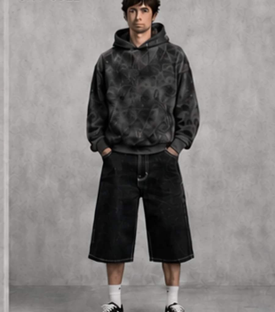 Black Denim Jorts